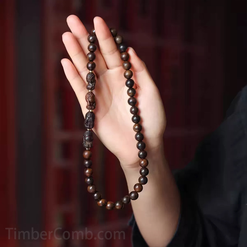 沈香の木製チャーム ブレスレット