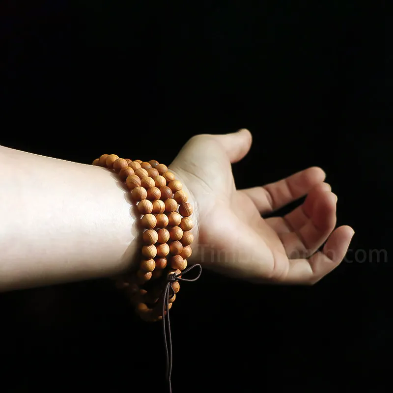崖柏木工芸品 8mm 108玉 仏珠ブレスレット 車のシフトレバービーズ 男女兼用携帯用手遊びアクセサリー-木彫り高級人気専門店