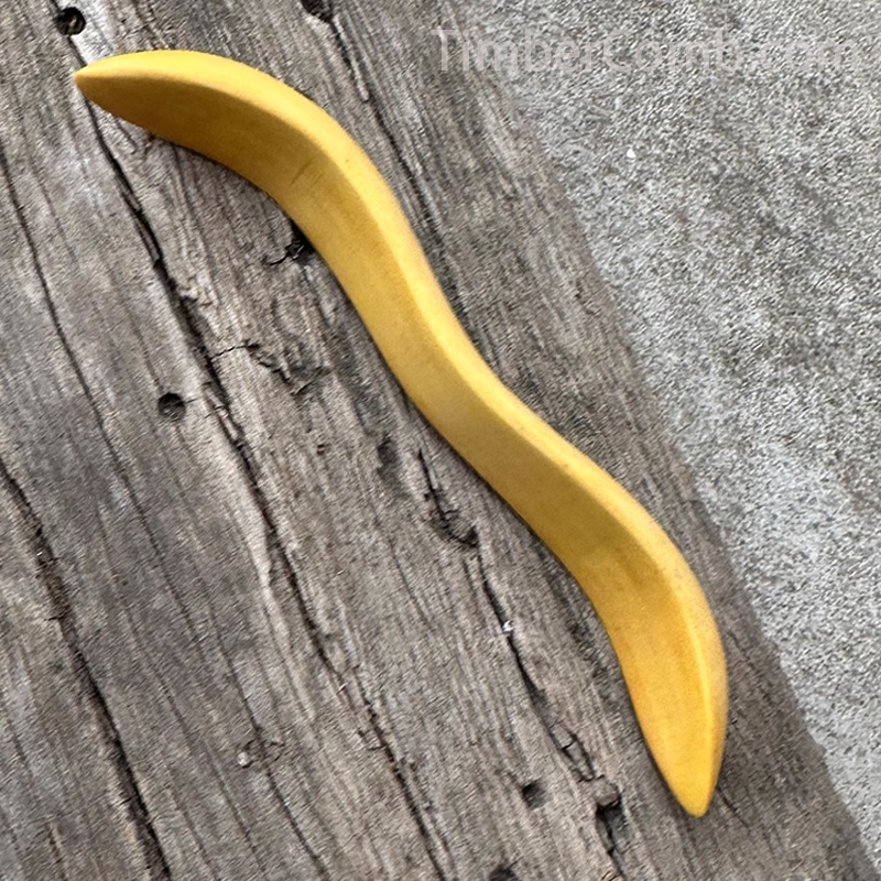 つげのかんざし ミニマリスト風お団子ヘアアクセサリー ヘアスティック 長さ約11cm オリジナルデザイン