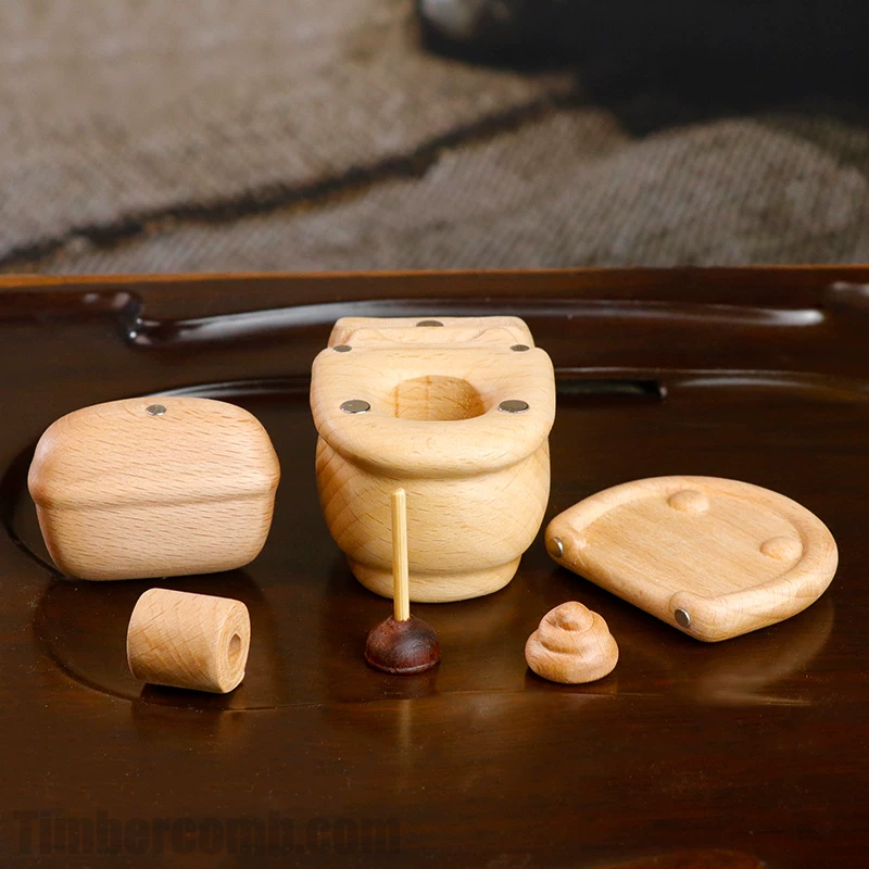 カピバラ 置物 クリエイティブ木彫りマグネット式木製トイレ かわいい風 癒しアイテム 贈り物用置物