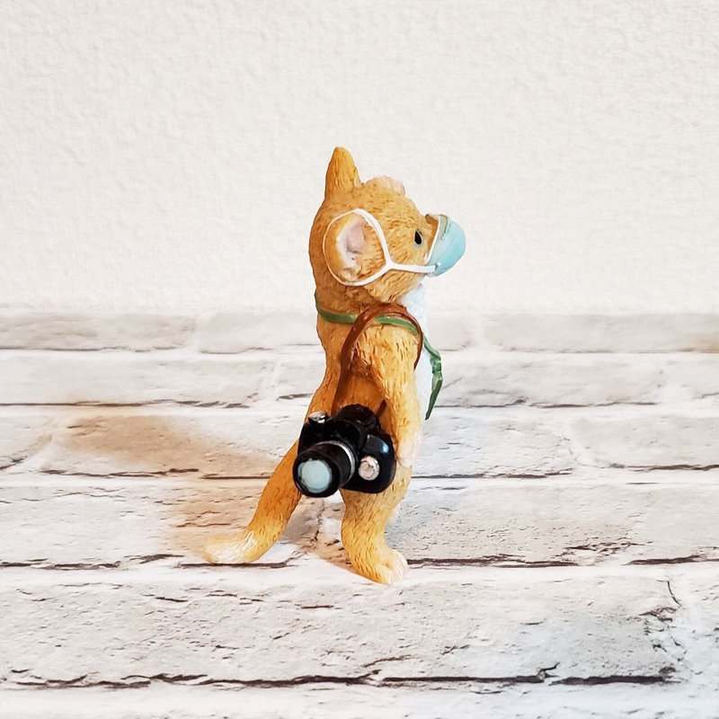 猫の置物 取材withマスク 飾り インテリア飾り可愛い 幸運 招き卓上置物インテリア 雑貨 小物