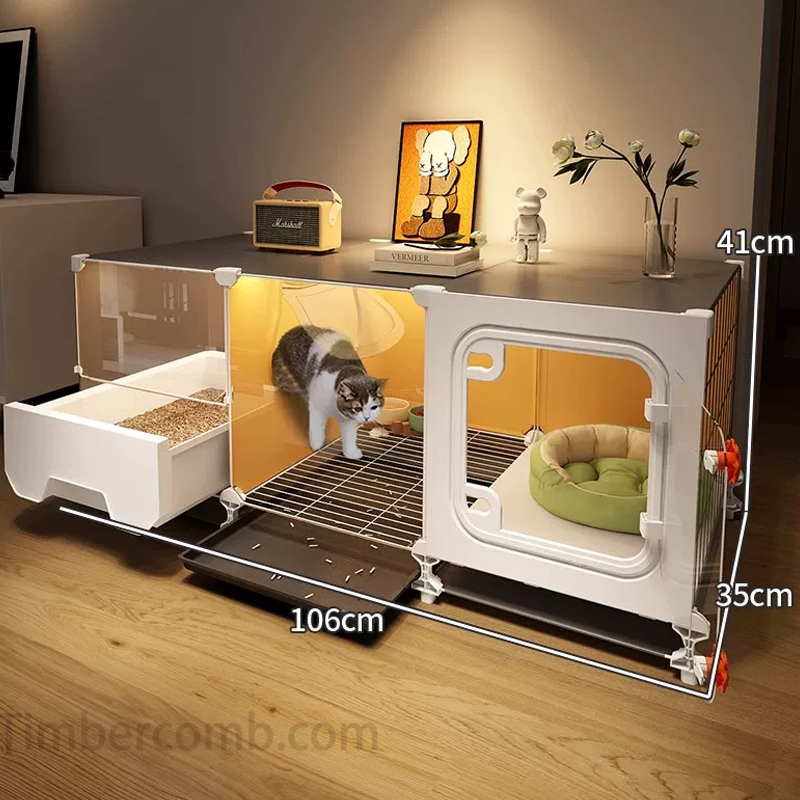 キャットケージ ペットケージ 猫用 猫ケージ 3段/2段 トイレ一体型 組み立て 簡単 猫の別荘 ねこケージ おしゃれ