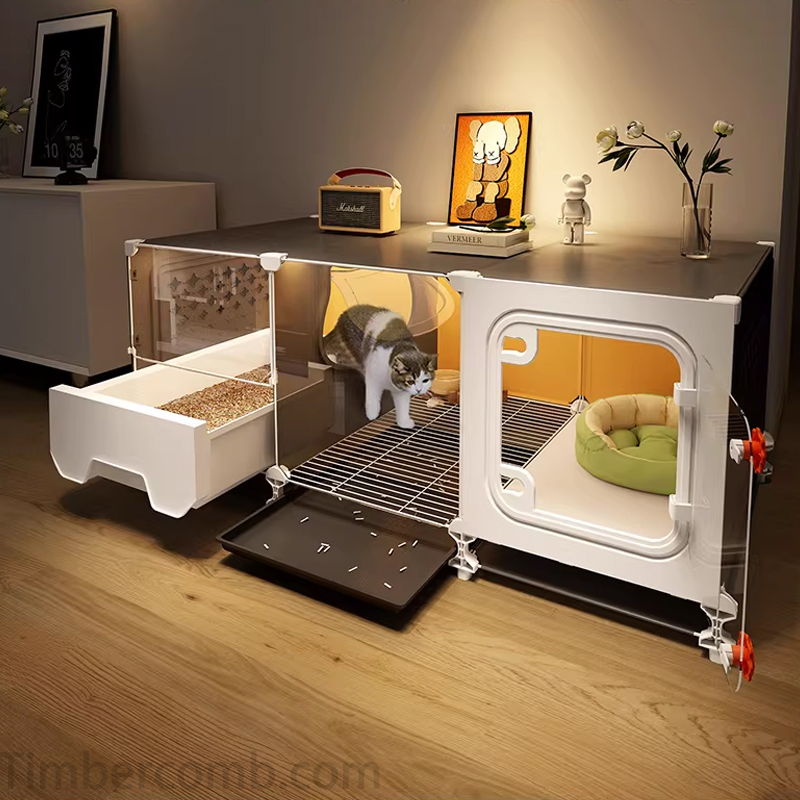 キャットケージ ペットケージ 猫用 猫ケージ 3段/2段 トイレ一体型 組み立て 簡単 猫の別荘 ねこケージ おしゃれ