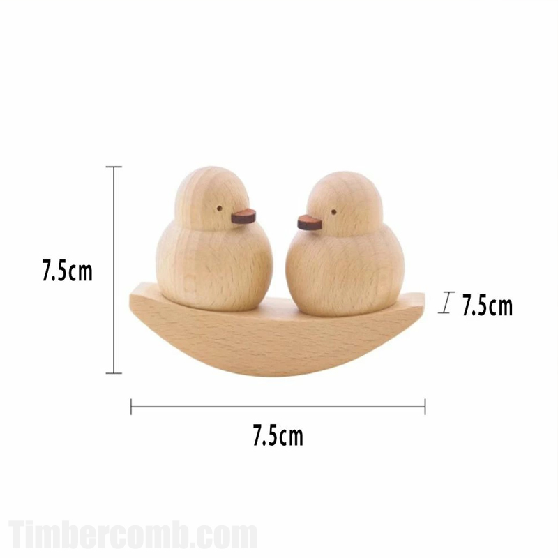 アヒルの置物友誼ボートおしゃれ 木製オフィス女子デスクトップ小物アイデアカップルの卒業生 親子 鳥 おもちゃ