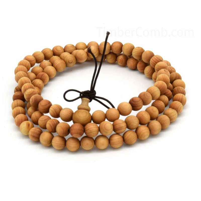 ヒノキ 男性用女性用ブレスレット 油分が高いヤーバイ念珠 本場の生薬のにおい付き 腕輪の数珠 天然素材-木彫り高級人気専門店