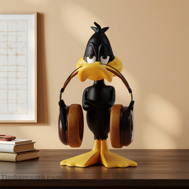 ダフィーダックの置物 クリエイティブヘッドホンスタンド兼PCデスク収納展示スタンド おしゃれなトレンドトイグッズ