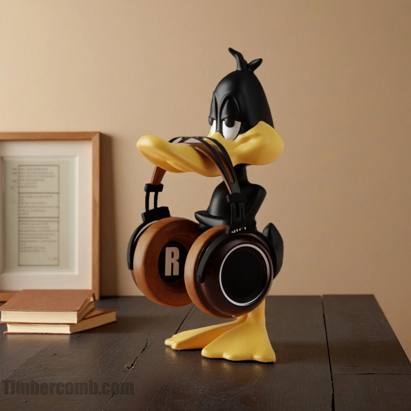 ダフィーダックの置物 クリエイティブヘッドホンスタンド兼PCデスク収納展示スタンド おしゃれなトレンドトイグッズ
