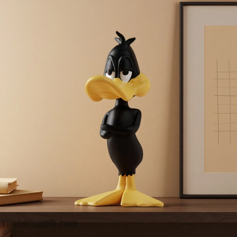 ダフィーダックの置物 クリエイティブヘッドホンスタンド兼PCデスク収納展示スタンド おしゃれなトレンドトイグッズ