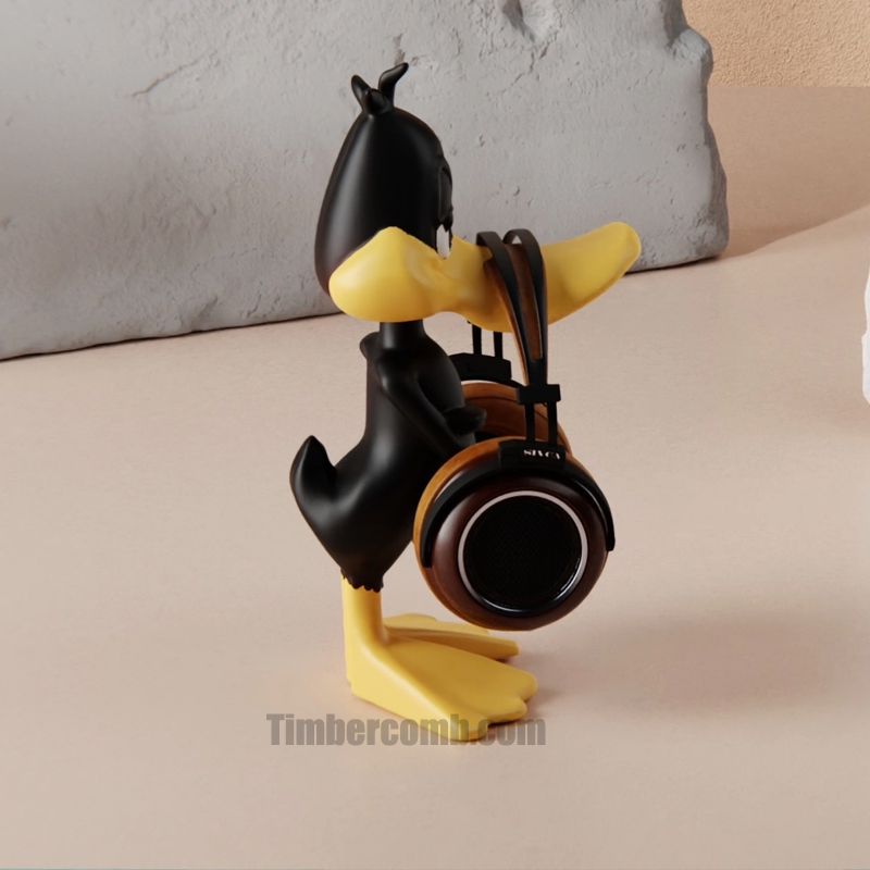 ダフィーダックの置物 クリエイティブヘッドホンスタンド兼PCデスク収納展示スタンド おしゃれなトレンドトイグッズ