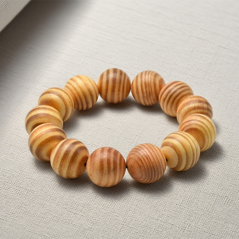 天然ダマーパインウッドビーズ チベット仏教 マーラー 瞑想 ネックレス ブレスレット ビーズ, 18mm 念珠ブレスレット