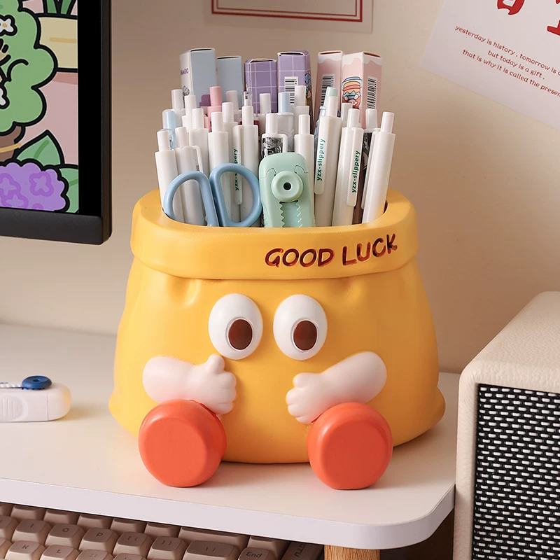 筆立ての置物ユニーク 大容量 ペンスタンド 女性 誕生日 プレゼント オフィス デスク 収納 インテリア