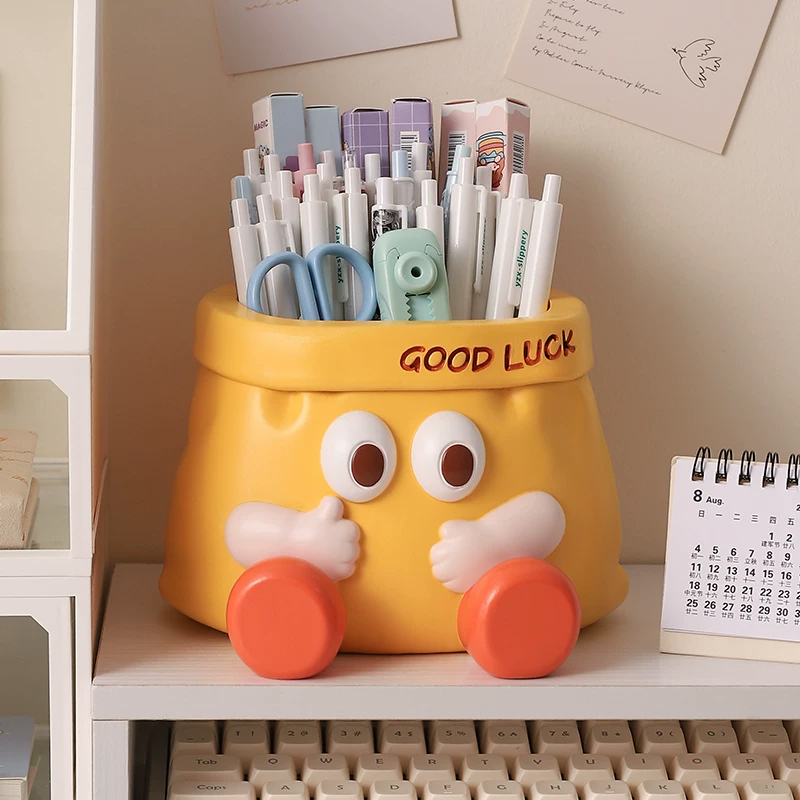 筆立ての置物ユニーク 大容量 ペンスタンド 女性 誕生日 プレゼント オフィス デスク 収納 インテリア