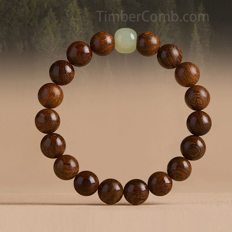 天然の金絲楠木製ハンドストリング仏念珠DIY男女兼用腕輪文房具運気アップレトの国潮風仏珠ブレスレット。