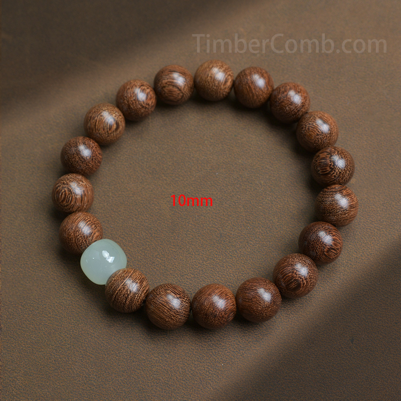 天然の金絲楠木製ハンドストリング仏念珠DIY男女兼用腕輪文房具運気アップレトの国潮風仏珠ブレスレット。