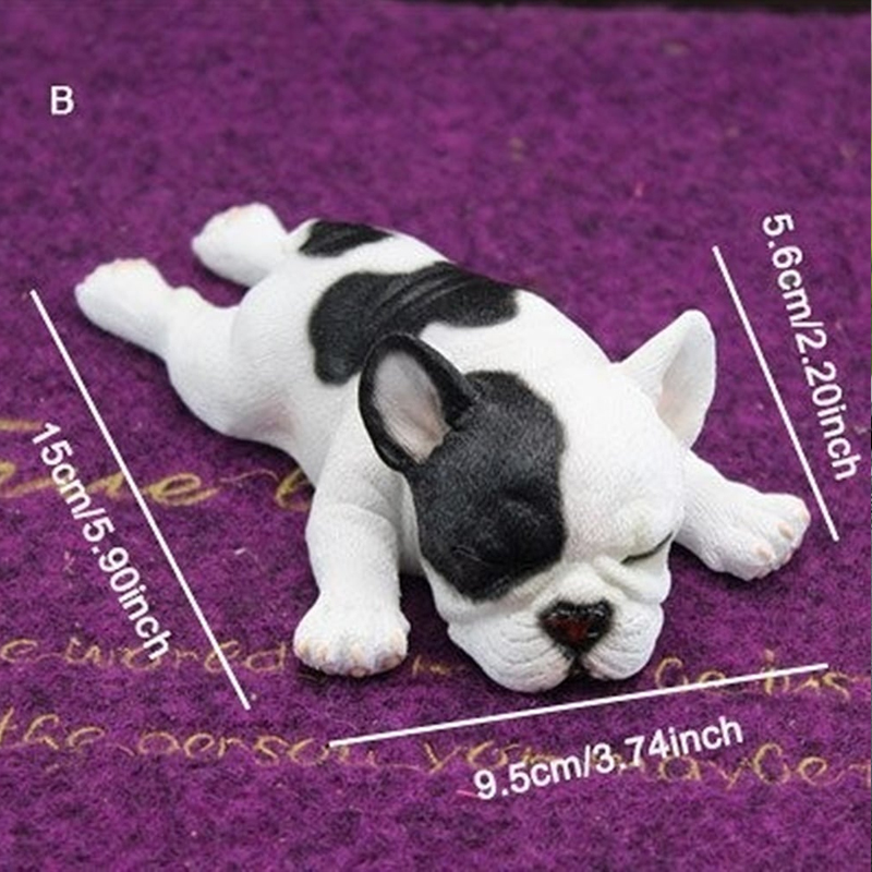 犬の置物 おやすみフレンチブルドッグ オーナメント綺麗 高級 车内の飾り 犬のオブジェ 樹脂製 心癒し