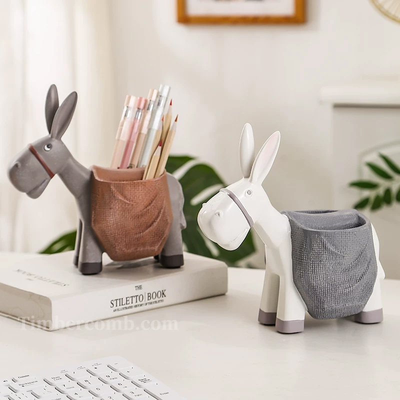 ペン立て収納飾り オフィス・書斎用 かわいいデスクアイテム オリジナルPCデスク装飾