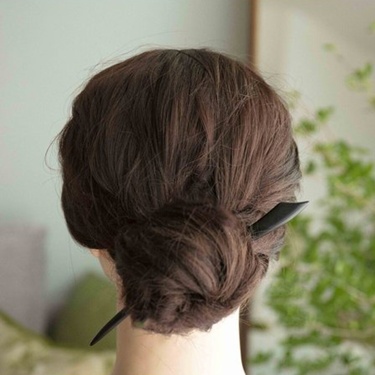 黒檀木のかんざし高級木材 檀木 1本かんざし 簪 シンプル 黒檀木