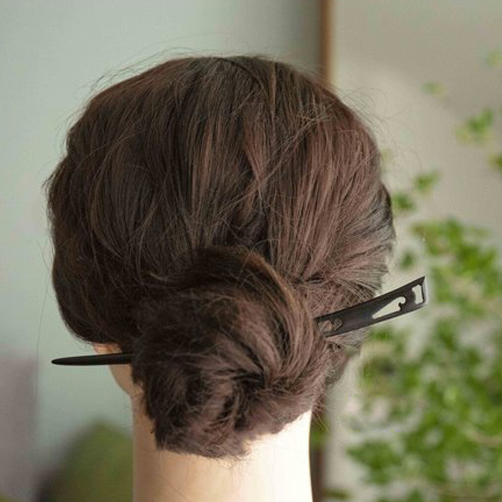 黒檀木のかんざし高級木材 檀木 1本かんざし 簪 シンプル 黒檀木