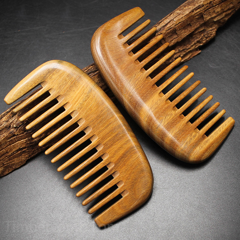 檀木櫛 マッサージ 木製の櫛 コンパクト 携帯便利 静電気防止 頭皮マッサージ 芳醇な木の香り 毎日のヘアケアに最適
