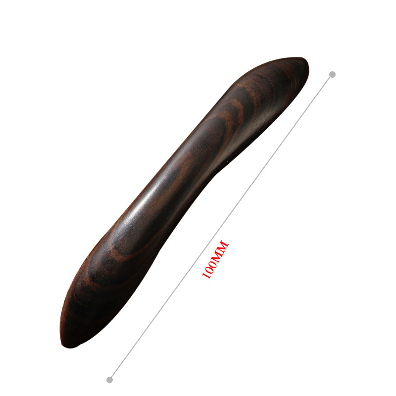 丸頭両先鋭木製かんざし・裏返し式アップスタイル用ショートタイプ 古風緑檀黒檀伝統髪飾り-木彫り高級人気専門店