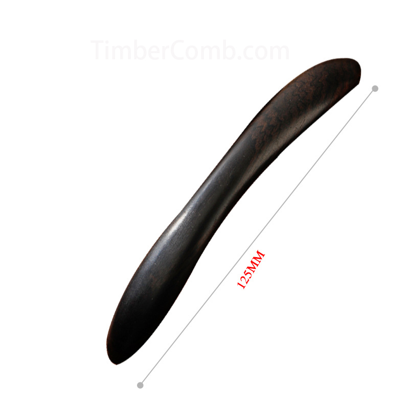 丸頭両先鋭木製かんざし・裏返し式アップスタイル用ショートタイプ 古風緑檀黒檀伝統髪飾り-木彫り高級人気専門店