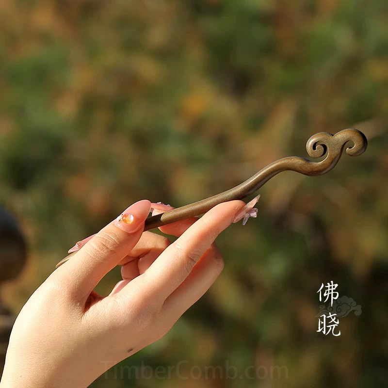 檀木製かんざし高級、新日本風の女性向け木製かんざし、日常通勤にも最適な高品質なかんざしです。-木彫り高級人気専門店