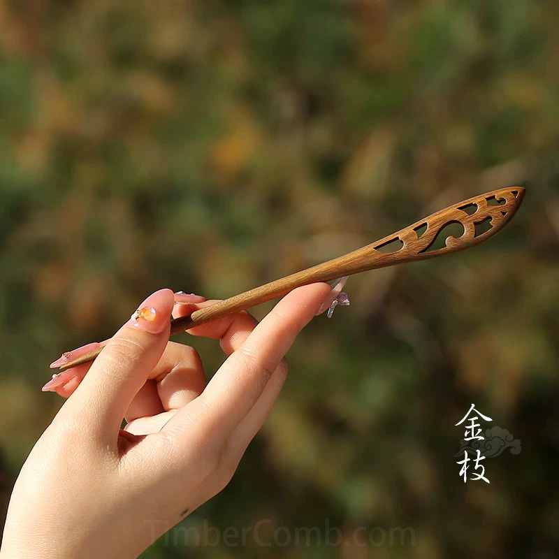 檀木製かんざし高級、新日本風の女性向け木製かんざし、日常通勤にも最適な高品質なかんざしです。-木彫り高級人気専門店