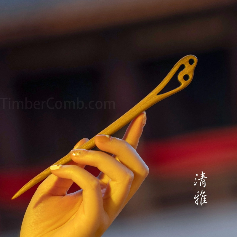 檀木製かんざし高級、新日本風の女性向け木製かんざし、日常通勤にも最適な高品質なかんざしです。-木彫り高級人気専門店