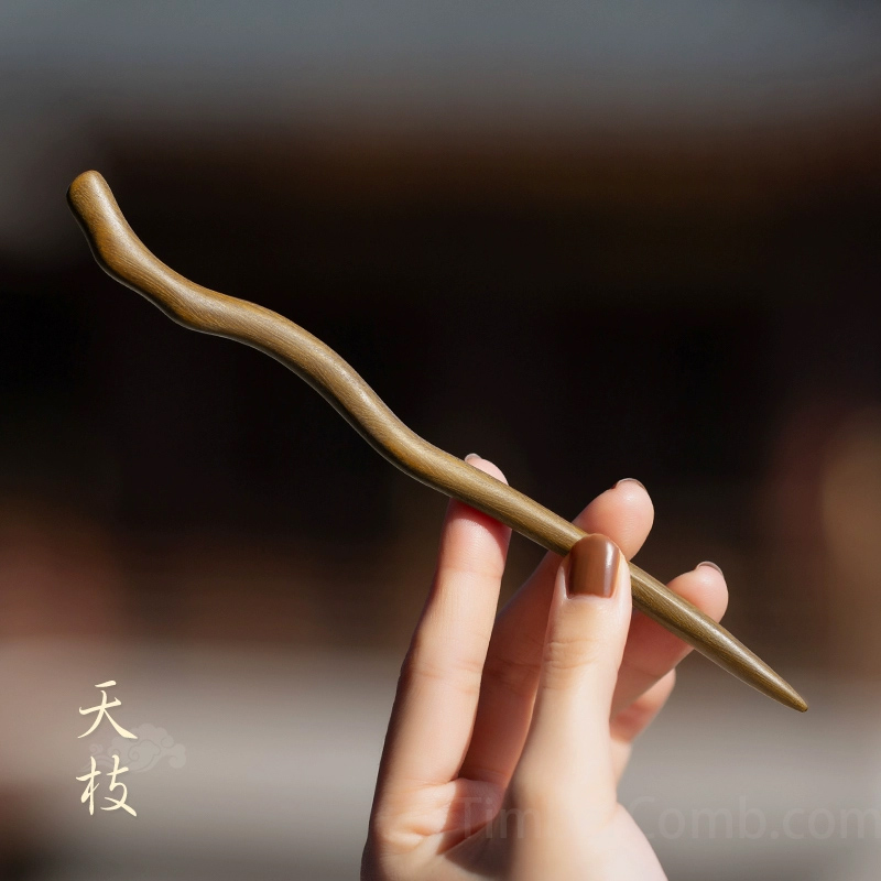 檀木製かんざし高級、新日本風の女性向け木製かんざし、日常通勤にも最適な高品質なかんざしです。-木彫り高級人気専門店