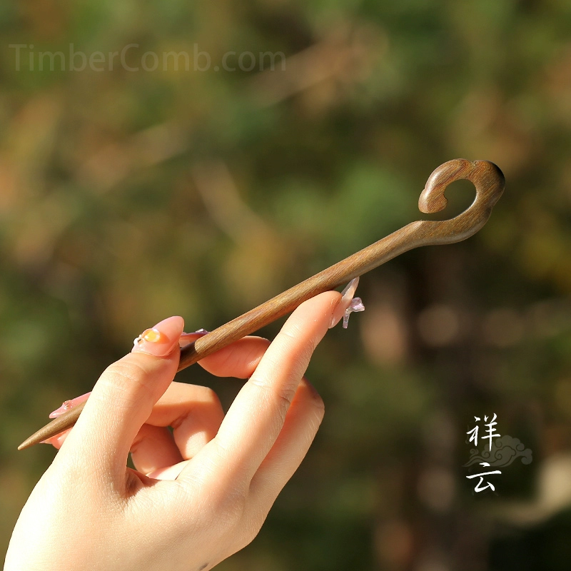 檀木製かんざし高級、新日本風の女性向け木製かんざし、日常通勤にも最適な高品質なかんざしです。-木彫り高級人気専門店