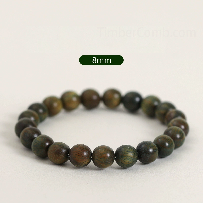 天然緑檀の数珠ブレスレット、静かに瞑想するための念珠、手で転がして楽しめる、腕輪数珠、学生にもおすすめの仏珠ブレスレット。