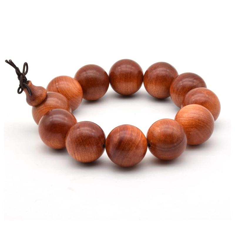 天然 ブラッド ドラゴン 木製 仏教 祈り ビーズ ブレスレット ネックレス レッド アガシス キングオブウッド マーラービーズ, 20mm 数珠ブレスレット