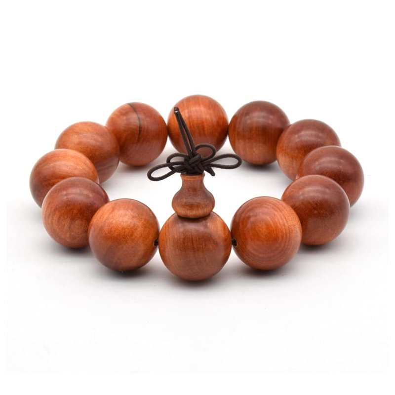 天然 ブラッド ドラゴン 木製 仏教 祈り ビーズ ブレスレット ネックレス レッド アガシス キングオブウッド マーラービーズ, 20mm 数珠ブレスレット