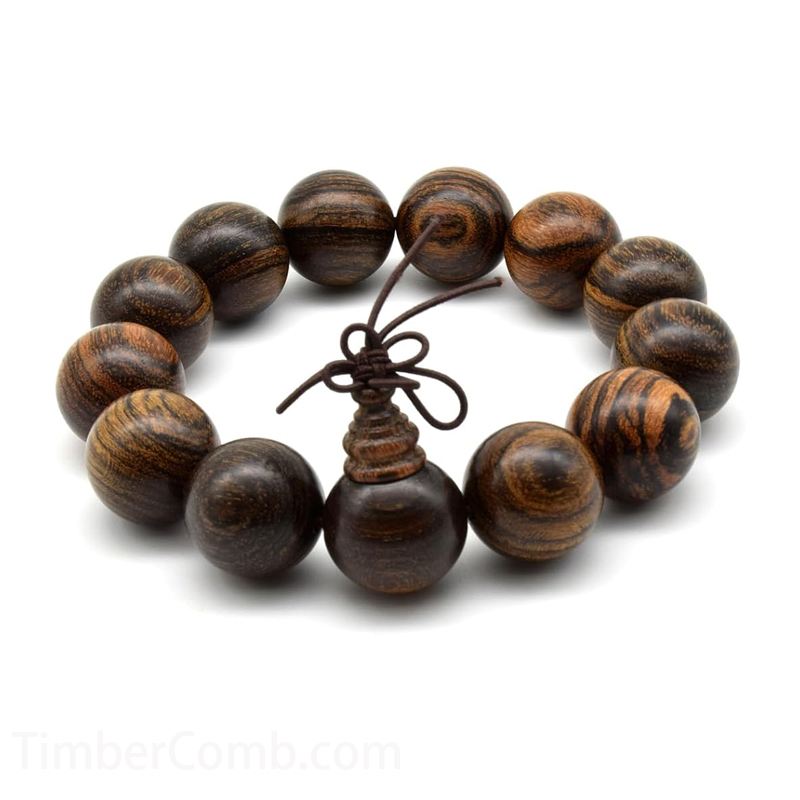 天然タイガーウッド マーラ ビーズ 仏教徒用ブレスレット リンク 手首 ネックレス チェーン ビーズ ユニセックス-木彫り高級人気専門店