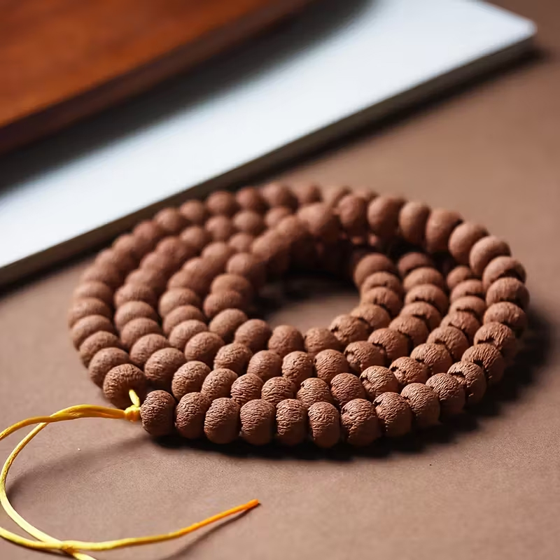 天然 蓮華菩提子 108玉 数珠ブレスレット 木製ビーズ、ヴィンテージ、天然の香り、男女兼用の盤玩アクセサリー、仏珠ネックレス。