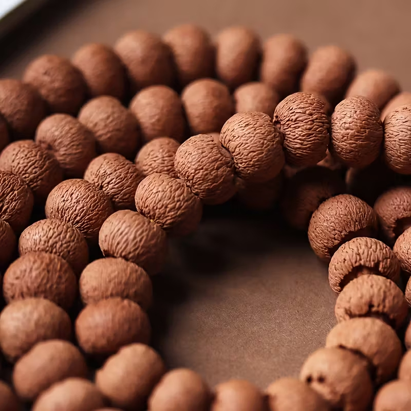 天然 蓮華菩提子 108玉 数珠ブレスレット 木製ビーズ、ヴィンテージ、天然の香り、男女兼用の盤玩アクセサリー、仏珠ネックレス。