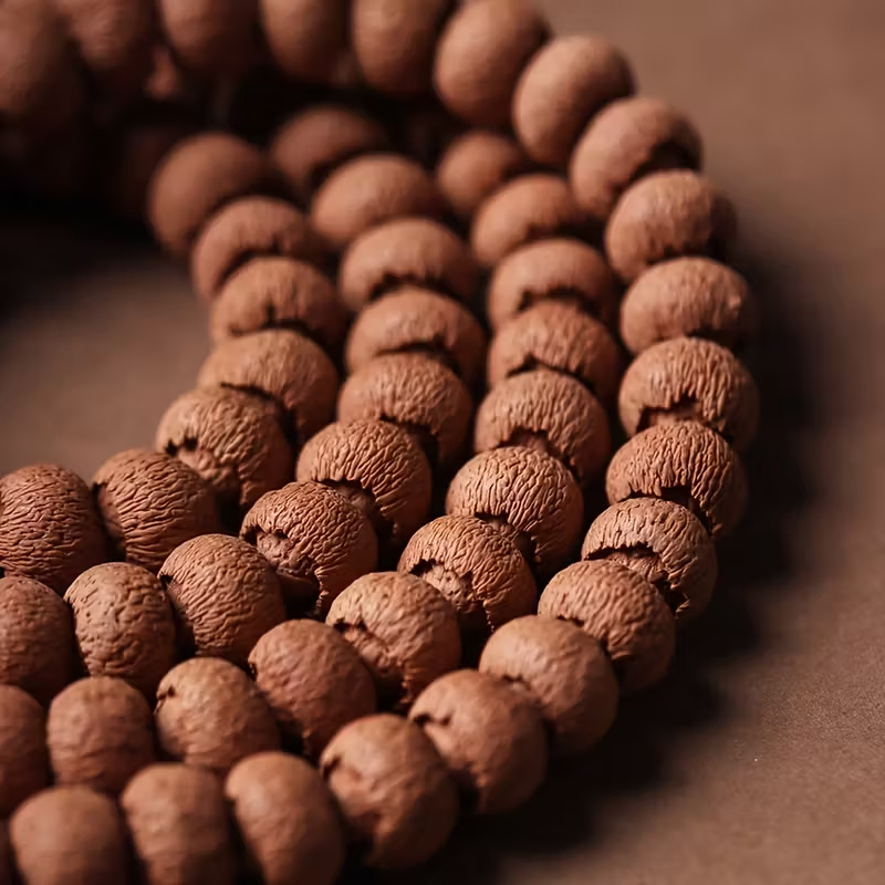 天然 蓮華菩提子 108玉 数珠ブレスレット 木製ビーズ、ヴィンテージ、天然の香り、男女兼用の盤玩アクセサリー、仏珠ネックレス。