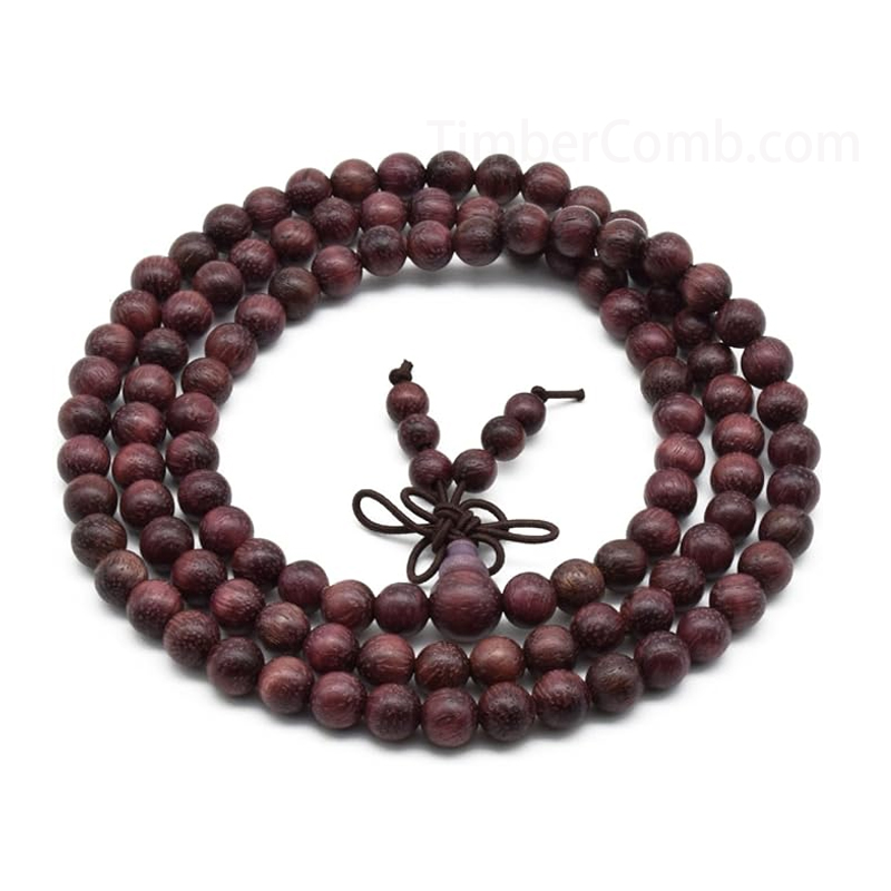 天然木精工パープルハート 女性用男性用数珠 木製 仏具 精品念珠 おしゃれ 手作り腕輪のブレスレット-木彫り高級人気専門店