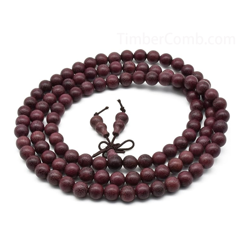 天然木精工パープルハート 女性用男性用数珠 木製 仏具 精品念珠 おしゃれ 手作り腕輪のブレスレット-木彫り高級人気専門店