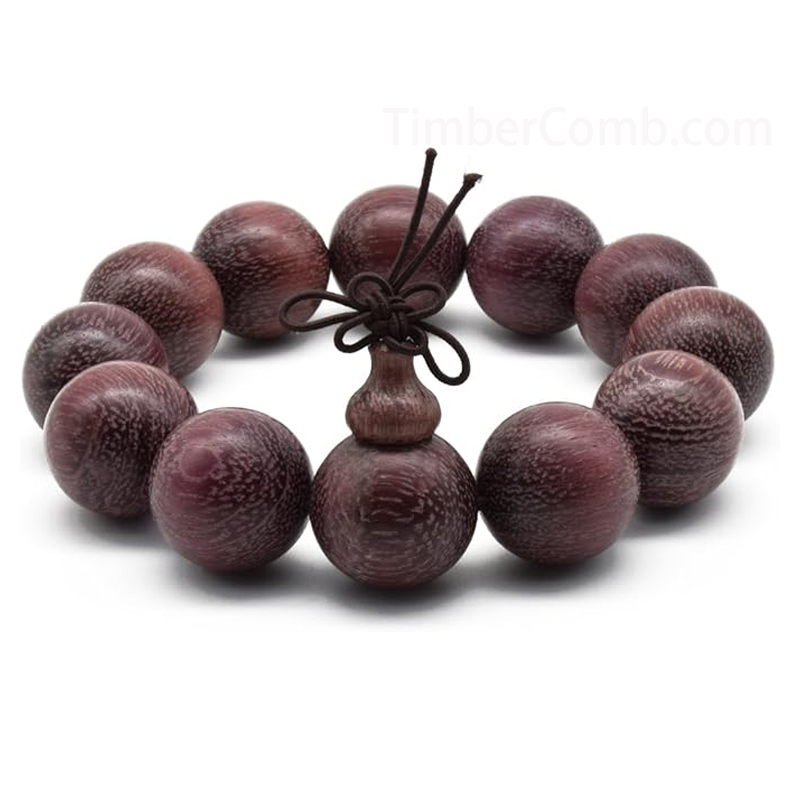 天然木精工パープルハート 女性用男性用数珠 木製 仏具 精品念珠 おしゃれ 手作り腕輪のブレスレット-木彫り高級人気専門店