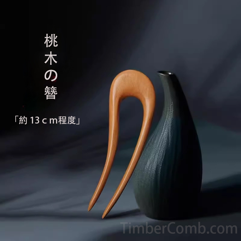 2025 新モデル 和風 U 字かんざし 女性向け高級感 日常通勤用ハイエンドヘアアクセサリー-木彫り高級人気専門店