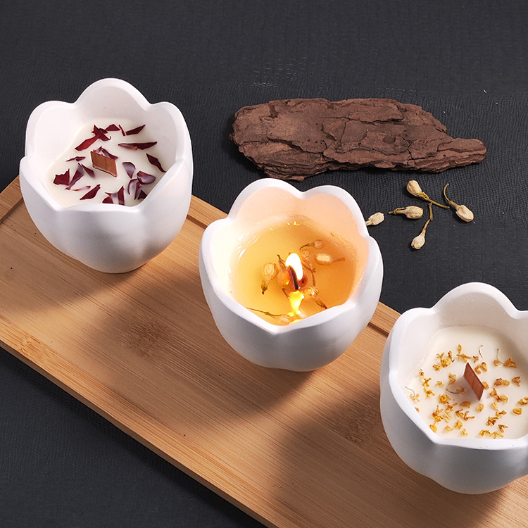 アロマキャンドル ローズ ジャスミン 金木犀 ソイキャンドル 花瓣デザイン ソイワックス 天然アロマ ドライフラワー キャンドル