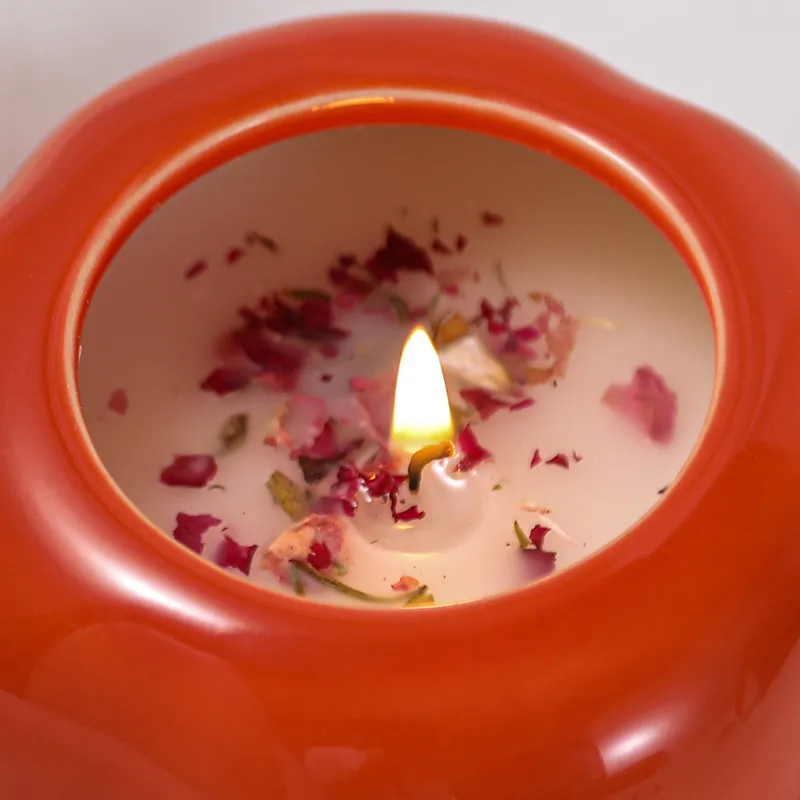 アロマキャンドル セット 2個 柿のオブジェキャンドル ギフト プレゼント 可愛い ギフトセット ソイキャンドル お風呂 瞑想 開運グッズ