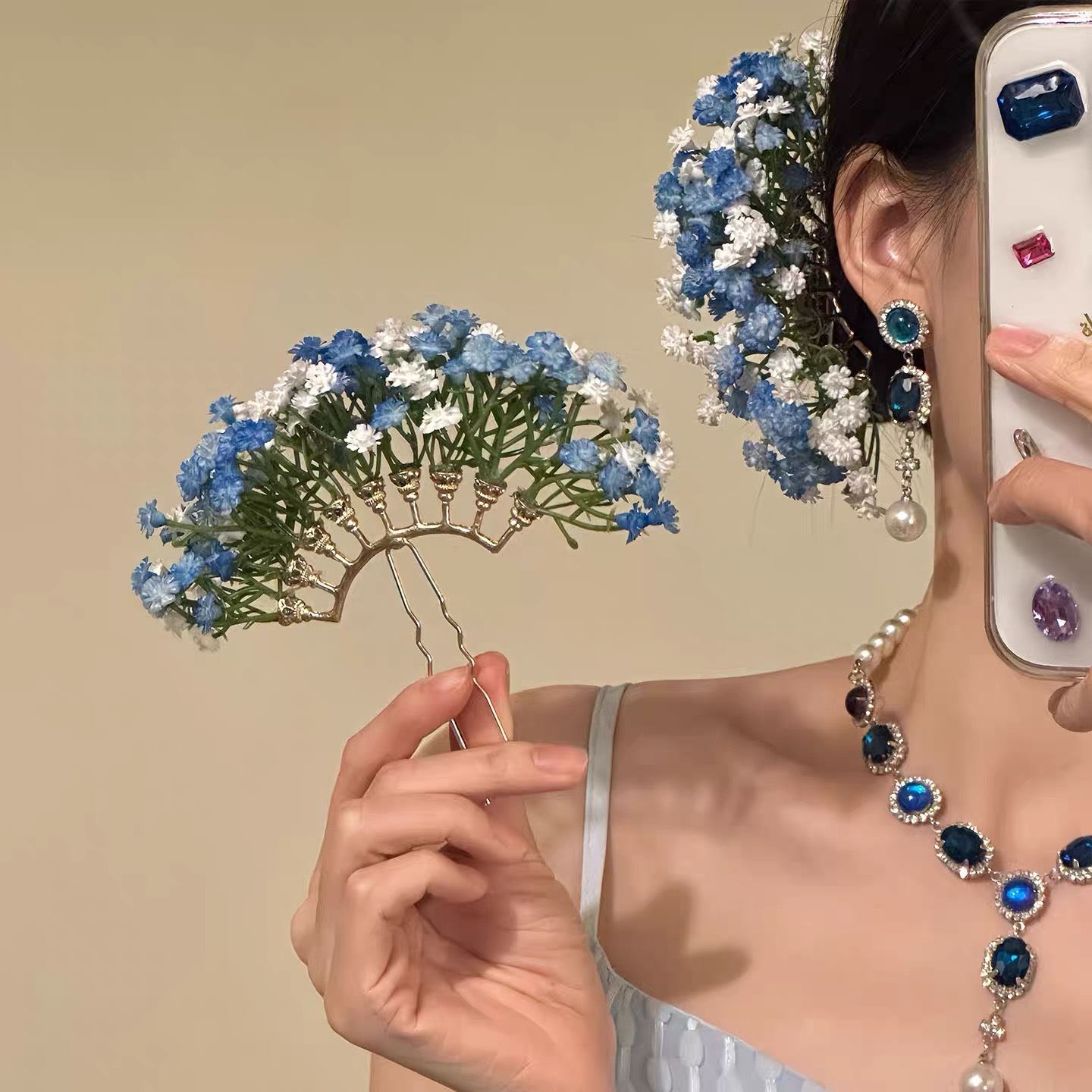 成人式 髪飾り 満天星 どうだん Uピン 造花 ヘアピン 結婚式 卒業式 ヘアアクセサリー 