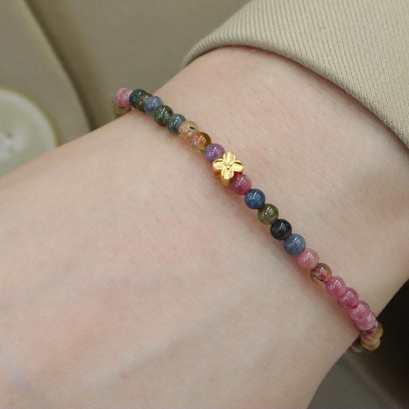 トルマリン ブレスレット 天然石 パワーストーン 桃の花 レディース メンズ アクセサリー