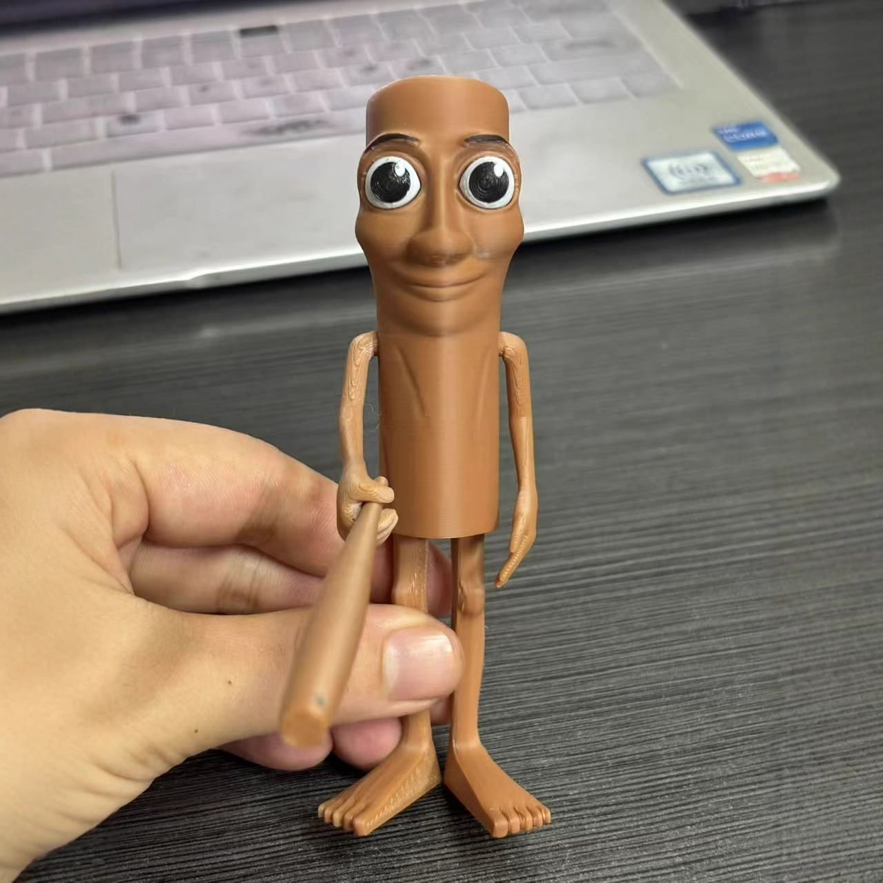 TungTungTungSahur 木の棒人間 置物 オブジェ 無垢材 かわいい おしゃれ 北欧風