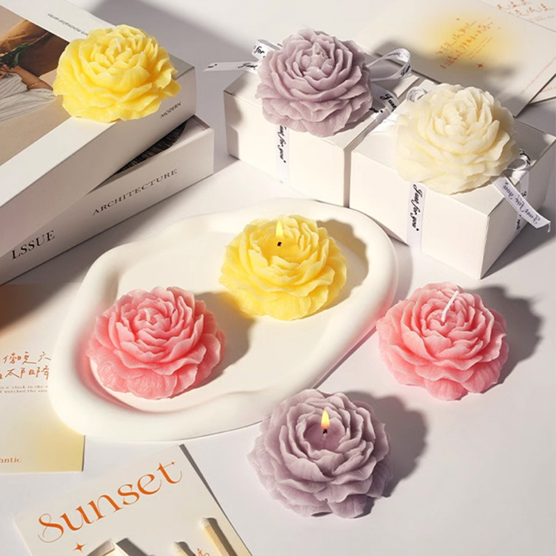 牡丹のキャンドル アロマキャンドル ソイワックス アロマ キャンドル ギフト 癒し 花 インテリア