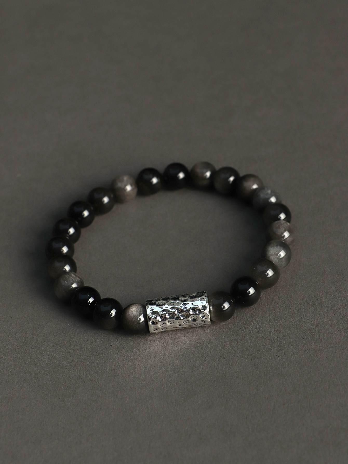 銀曜石ブレスレット メンズ レディース ペア 天然石 パワーストーン ブレスレット お守り 数珠