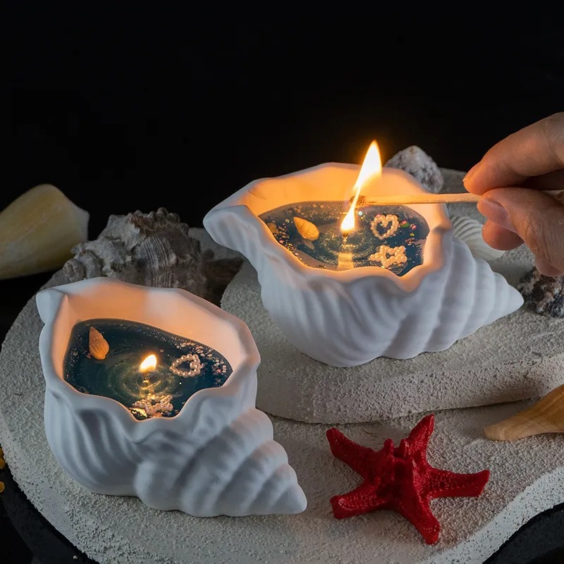アロマキャンドル 貝殻型 ろうそく 海キャンドル アロマ ギフト 癒し おしゃれ インテリア