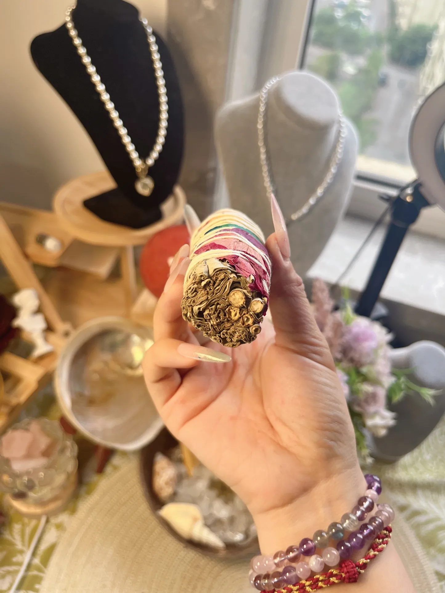 ホワイトセージ バラ バンドル アロマバンドル 1本 アロマ お香 無農薬 ハーブ